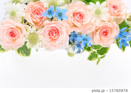 淡いピンクローズのアレンジ 15760978