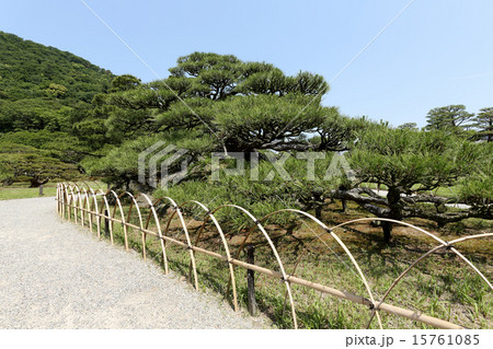 日本庭園 栗林公園の写真素材