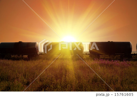 fuel tanks in sun rays 15761605