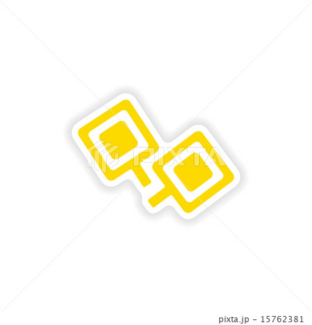 icon sticker realistic design on paper cufflinks 15762381