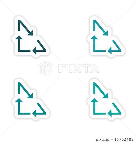 assembly realistic sticker design on paper arrows 15762485