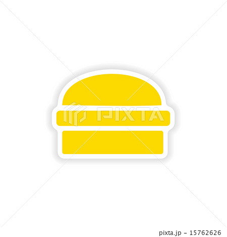 icon sticker realistic design on paper hamburger icon sticker realistic design on paper hamburger 15762626