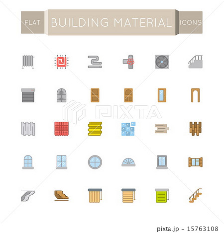 Vector Flat Building Material Icons 15763108