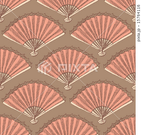 Sketch Spanish fan in vintage style Sketch Spanish fan in vintage style 15764116