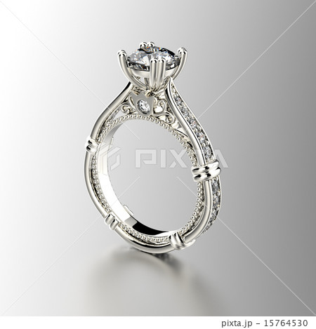 Golden Ring with Diamond. Jewelry backgound Golden Ring with Diamond. Jewelry backgound 15764530