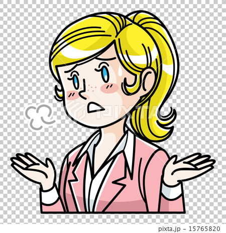 Foreigner Female Gesture Stock Illustration