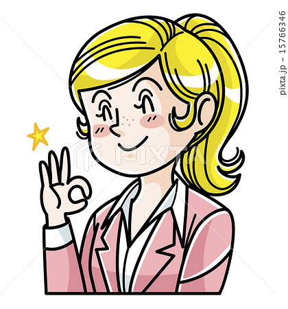 外国人／女性／ジェスチャー 15766346
