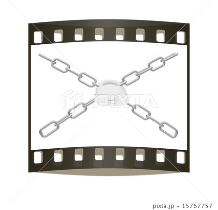 chains and padlock. The film strip 15767757