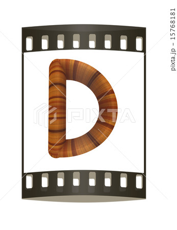 Wooden Alphabet. Letter "D". The film strip 15768181