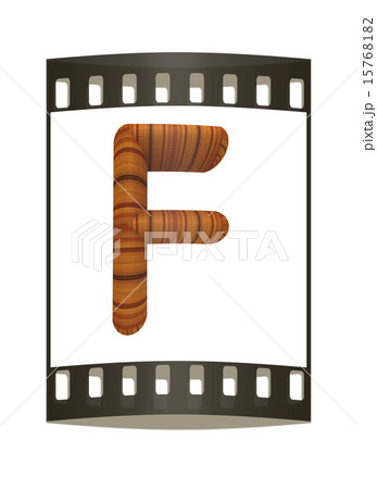 Wooden Alphabet. Letter "F". The film strip 15768182