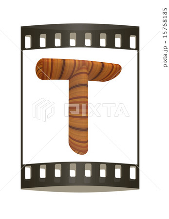 Wooden Alphabet. Letter "T". The film strip 15768185