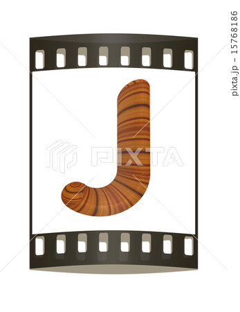 Wooden Alphabet. Letter "J". The film strip 15768186
