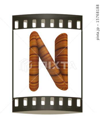 Wooden Alphabet. Letter "N". The film strip 15768188
