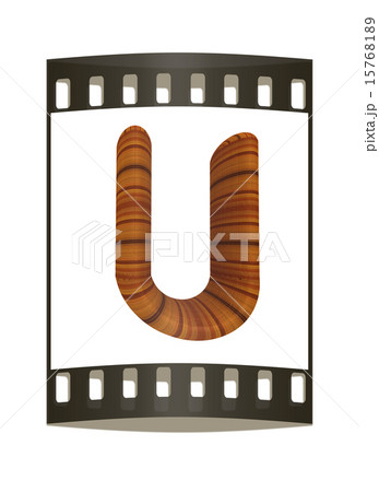 Wooden Alphabet. Letter "U". The film strip 15768189