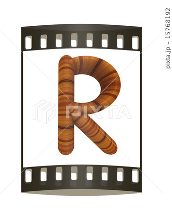 Wooden Alphabet. Letter "R". The film strip 15768192