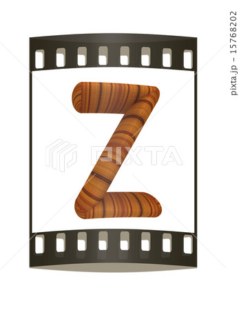 Wooden Alphabet. Letter "Z". The film strip 15768202