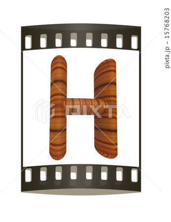Wooden Alphabet. Letter "H". The film strip 15768203
