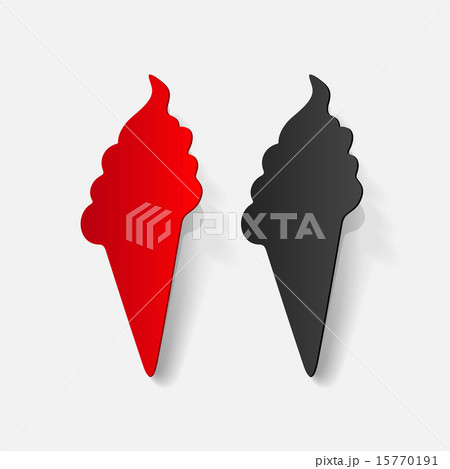 Realistic paper sticker: ice cream Realistic paper sticker: ice cream 15770191
