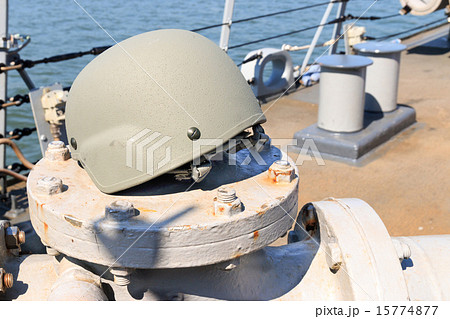 Sailor's Helmet on board U.S.A. Destroyer Ship 15774877