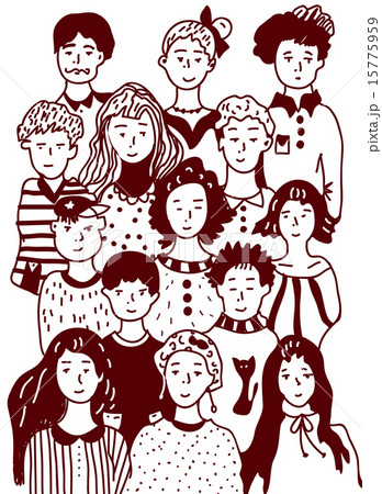 Group of people sketch - urban style Group of people sketch - urban style 15775959