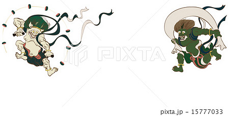 風神雷神図 ベクターのイラスト素材