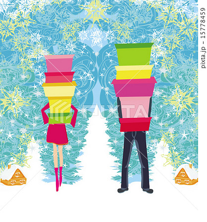 couple on shopping - Winter SALES couple on shopping - Winter SALES 15778459