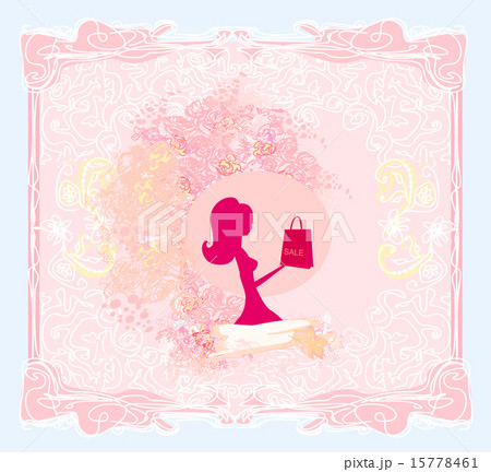 abstract fashion girl Shopping - illustration abstract fashion girl Shopping - illustration 15778461
