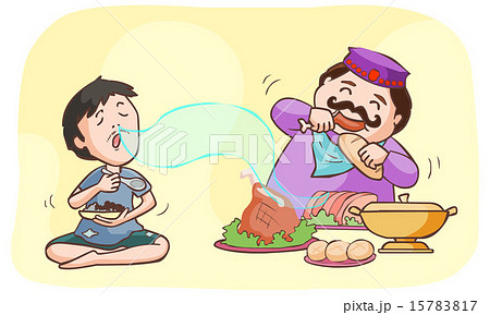 millionaire and paupers have dinner vector . millionaire and paupers have dinner vector . 15783817