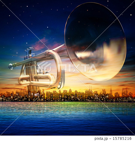 abstract background with silhouette of New York 15785216