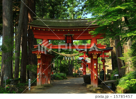 世界遺産　平泉　達谷窟鳥居 15785457