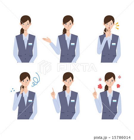 事務員 受付嬢 表情 パターン 事務員 受付嬢 表情 パターン 15786014