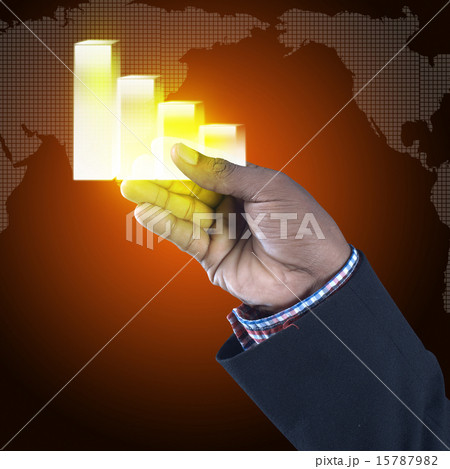 businessman showing digital graph businessman showing digital graph 15787982