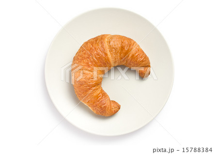 fresh croissant on plate 15788384