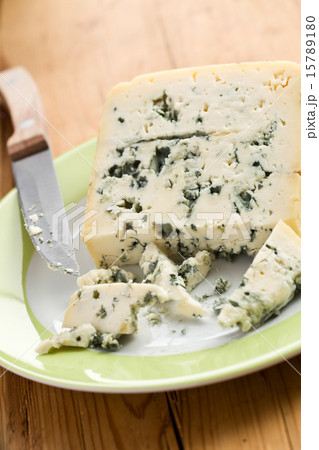 blue cheese on plate blue cheese on plate 15789180