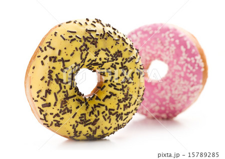 sweet doughnut on white sweet doughnut on white 15789285