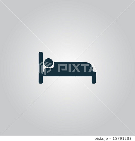 Human in bed sign icon.  Human in bed sign icon.  15791283