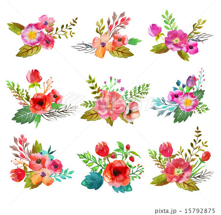 Watercolor buttonholes. 15792875