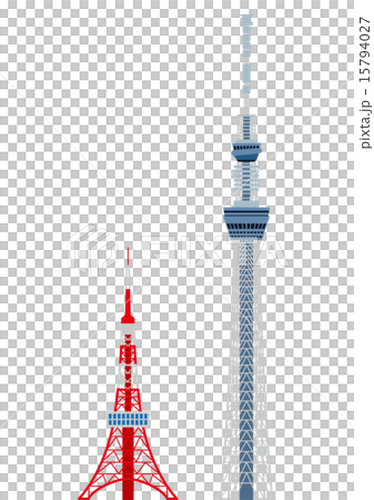 東京天空樹和東京鐵塔 東京天空樹和東京鐵塔 15794027