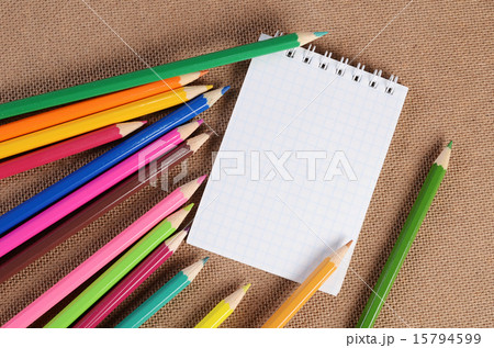 Color pencils on a board Color pencils on a board 15794599