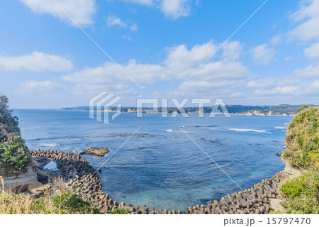 勝浦城跡からみた太平洋の風景 勝浦城跡からみた太平洋の風景 15797470