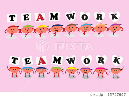 brain and heart cartoon teamwork 15797697