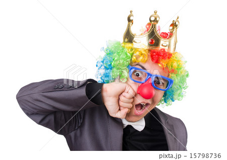 Businessman with crown isolated on white Businessman with crown isolated on white 15798736