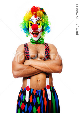 Funny clown isolated on white 15798834