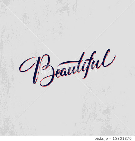 Beautiful handmade vector  calligraphy. Simple stylish text design template on bright background 15801870