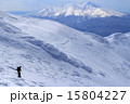 北海道　海別岳バックカントリースノーボード　スノーボーダーと斜里岳 15804227