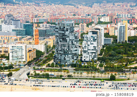 Aerial view of Barcelona. Sant Marti  Neighbourhood district 15808819