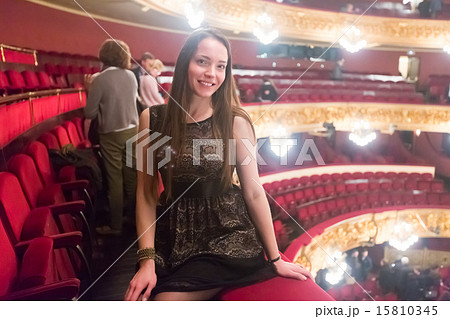 Portrait of woman in The Gran Teatre del Liceu Portrait of woman in The Gran Teatre del Liceu 15810345