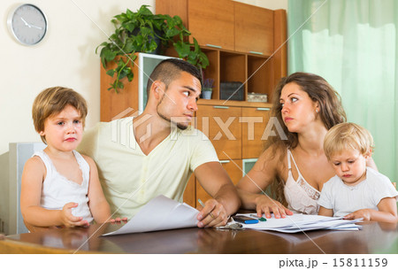 Parents with children having quarrel 15811159