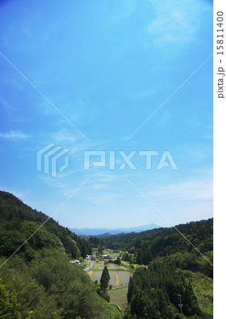 阿騎野遠望　青空　山脈 15811400