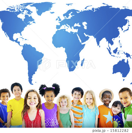 Global Globalization World Map Environmental Concservation Conce 15812282